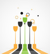 Vektor: wine card concept background alcohol drink glass wine card concept background alcohol drink glass
