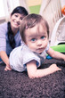 woman with a toddler