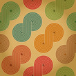 Vintage retro seamless background with closed spirals. Eps10