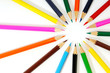 Color pencils isolated on white background