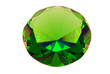 green emerald stone on a white background