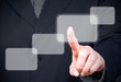 Illustration: Businesswoman with Touchscreen Businesswoman with Touchscreen