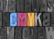 Cmyk made from old letterpress blocks