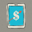 Vector: Earnings sign on smartphone screen. Vector, EPS10 Earnings sign on smartphone screen. Vector, EPS10