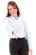 Business woman handshaking