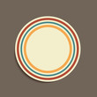 vintage colored stripes sticker
