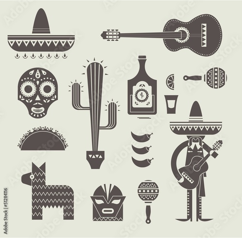 Vector: Mexico icons Mexico icons