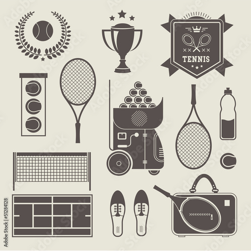 Vector: Vector tennis icons Vector tennis icons