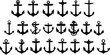 Anchor silhouettes set