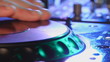 Dj mixes the track closeup