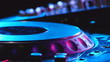 DJ console in a club
