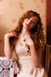 beautiful woman in retro style