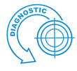 diagnostic sur symbole bleu