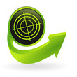bouton diagnostic flêche verte