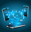Mobile phones technology business concept