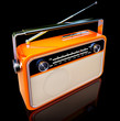 radio on black