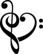 Bassschlüssel, Notenschlüssel, Herz, Musik, Klassik