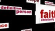 Faith word clouds message