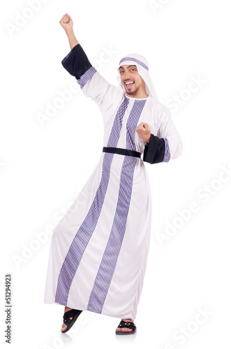 Photo: Arab man isolated on the white Arab man isolated on the white