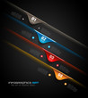 Infographic design template with paper tags.