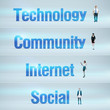 Illustration: Technology, Community, Internet, Social : pack of banners. Technology, Community, Internet, Social : pack of banners.