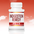 Indigestion concept.