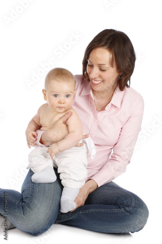 Photo: Glückliche Mutter mit Baby Glückliche Mutter mit Baby