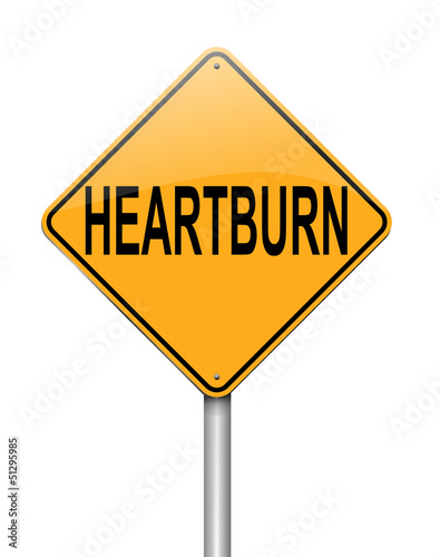 Illustration: Heartburn concept. Heartburn concept.