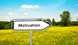 Motivation Wegweiserschild