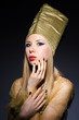 Young model in personification of egyptian beauty