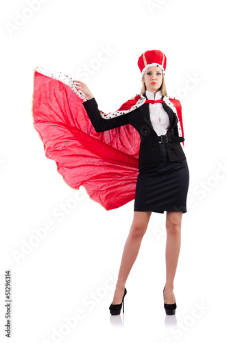 Photo: Woman queen in funny concept Woman queen in funny concept