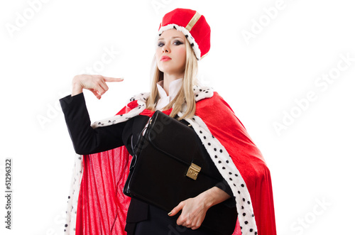 Photo: Woman queen in funny concept Woman queen in funny concept