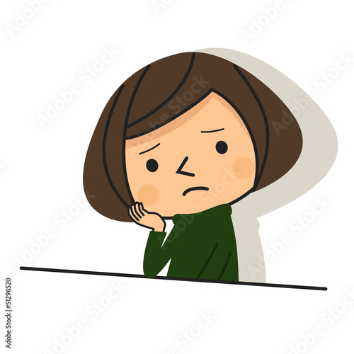 Illustration: 落ち込む女性 落ち込む女性