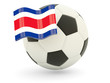 Football with flag of costa rica