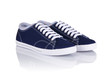 Sporty shoes in sport shoes concept on white