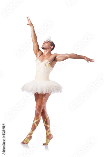 Photo: Muscular ballet performer in funny concept Muscular ballet performer in funny concept