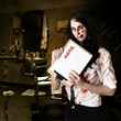 Photo: Dead hospital nurse holding bad health checklist Dead hospital nurse holding bad health checklist