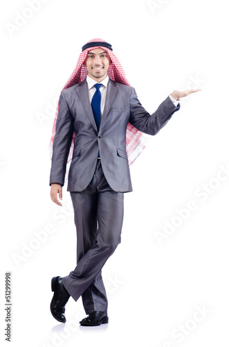 Photo: Arab businessman isolated on white Arab businessman isolated on white
