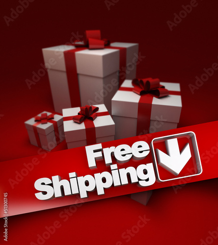 Illustration: Present, free shipping Present, free shipping