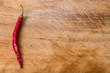 chili pepper on cutting board