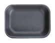 Black empty food tray