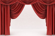 Open red theater curtain, background