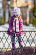 Young girl walking in the park