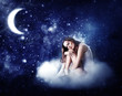 young beautiful woman sleeping