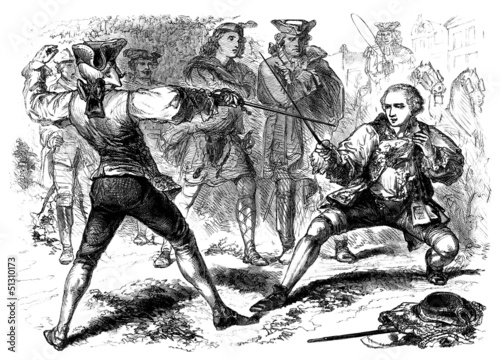Illustration: Duellists - 18th century Duellists - 18th century