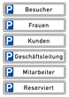 Parkplatzschilder