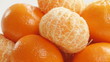 heap of tangerines closeup