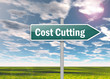 Signpost "Cost Cutting"