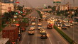 Traffic at evening to night , time lapse zoom in