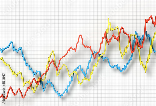 Illustration: 3d Financial chart 3d Financial chart